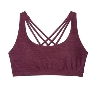 Victoria's Secret Strappy Crossback Sports Bra Purple Burgundy Wine
